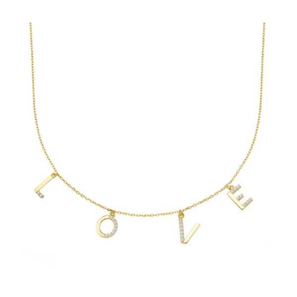 Kette Love mit Zirkonia 333 Gold