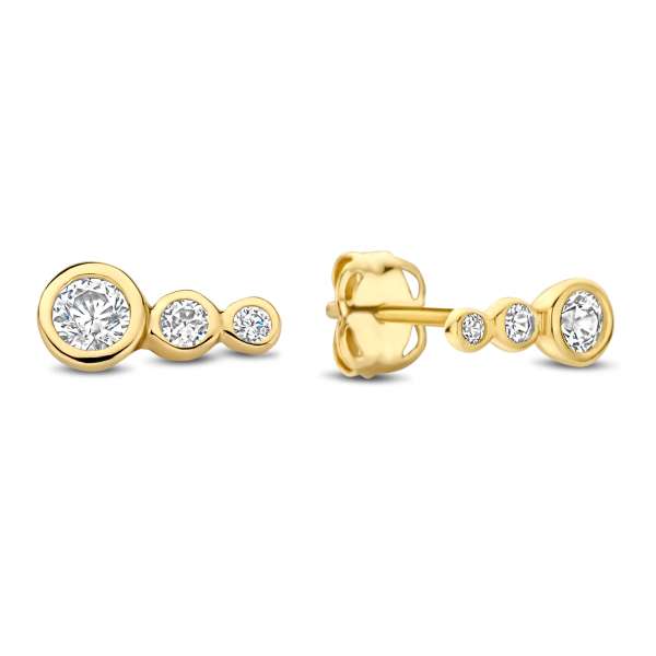 Ohrstecker 6 Zirkonia 14k