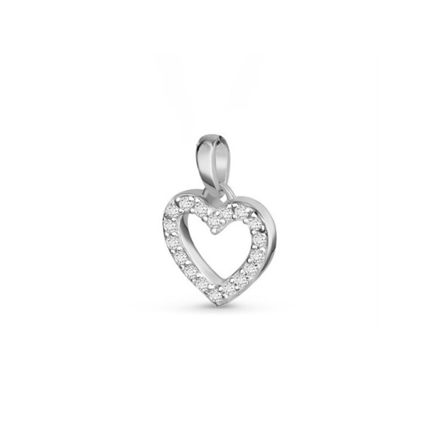 Anhänger Herz Weißgold 8k