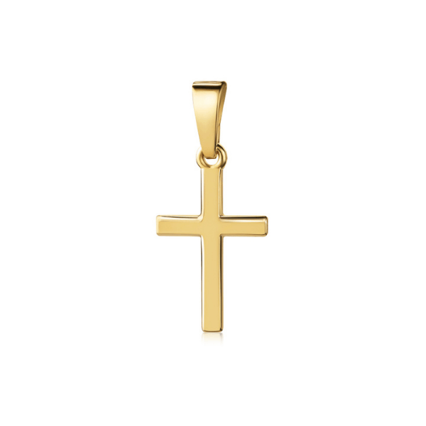 Anhänger Kreuz glänzend 8k Gold