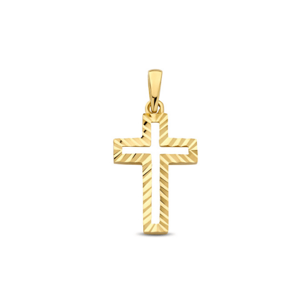 Anhänger Kreuz diamantiert 14k