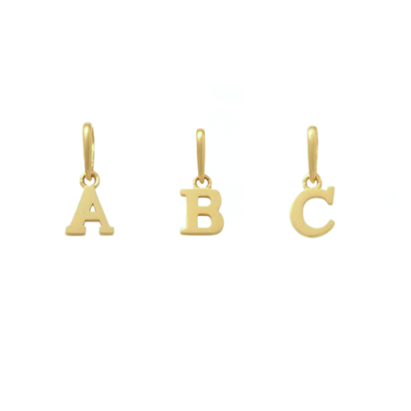Buchstaben Anhänger 14k Gold 5 mm