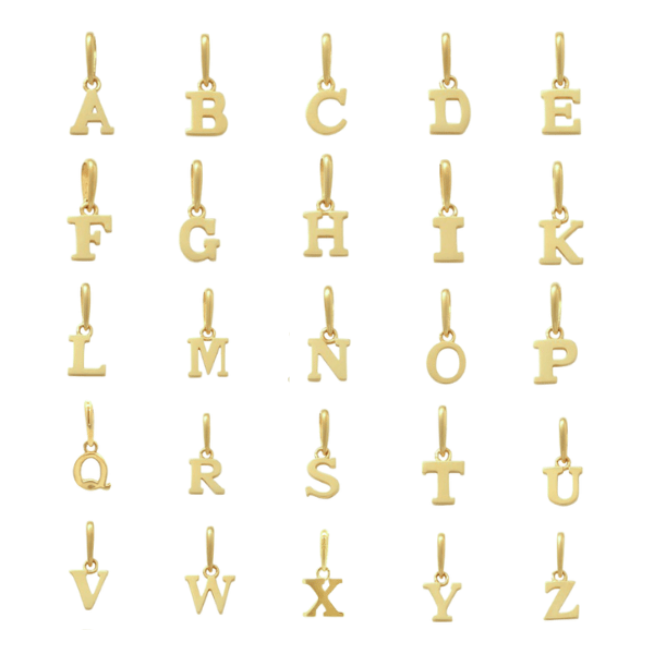 Buchstabenanhänger 5 mm 14k Gold