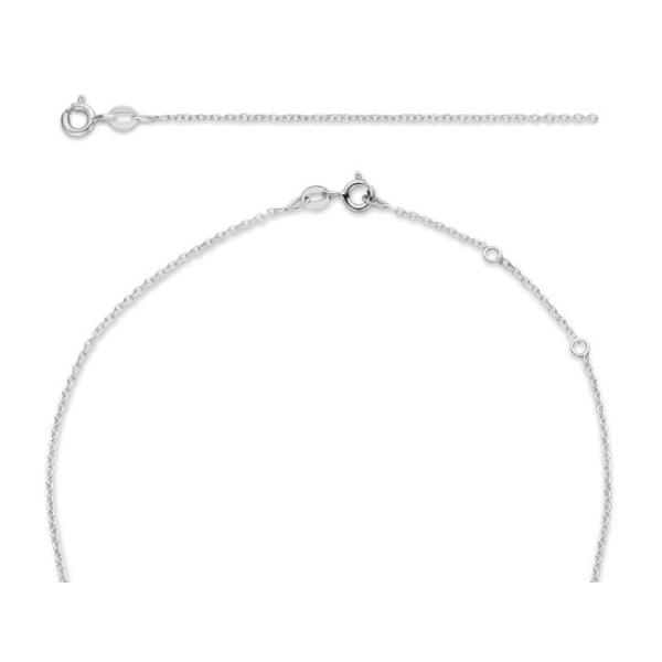 Erbskette Oval 1.4 mm 14k Weißgold