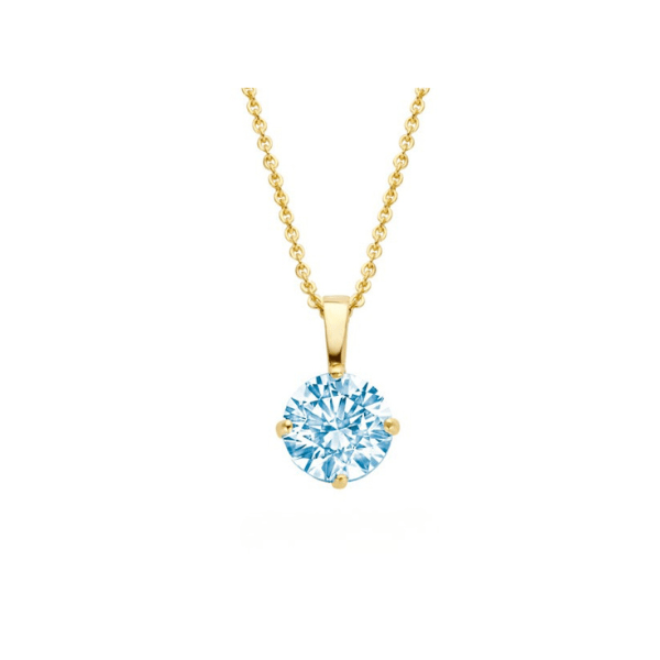 Kette Aqua Zirkonia 14k Gold