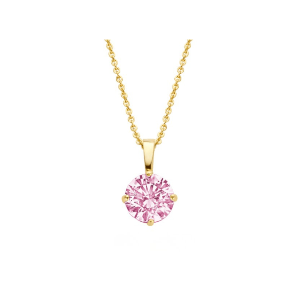 Kette Zirkonia Rosa 14k Gold