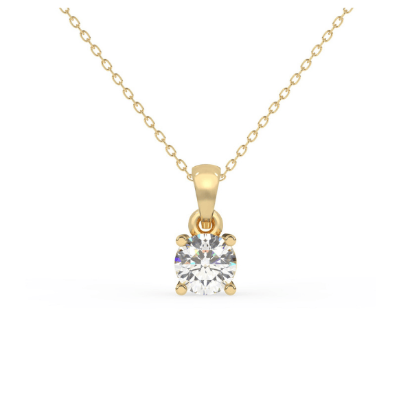 Kette mit Solitär Diamant 14k Gold