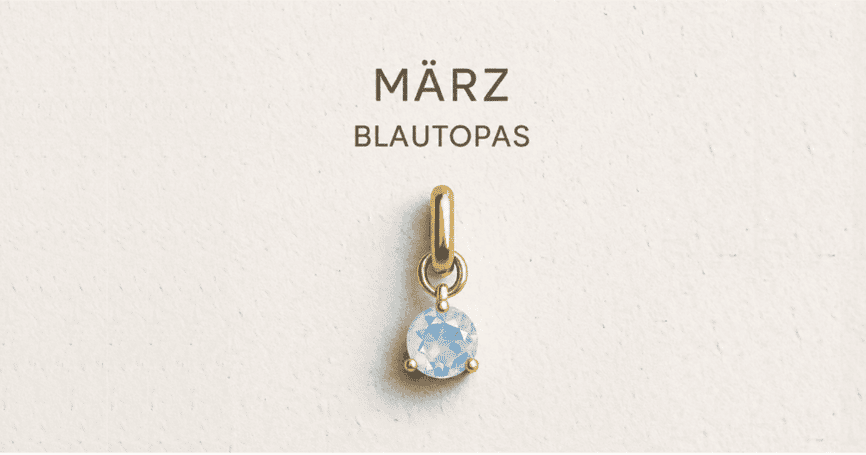 März_ Blauer Topas-Anhänger