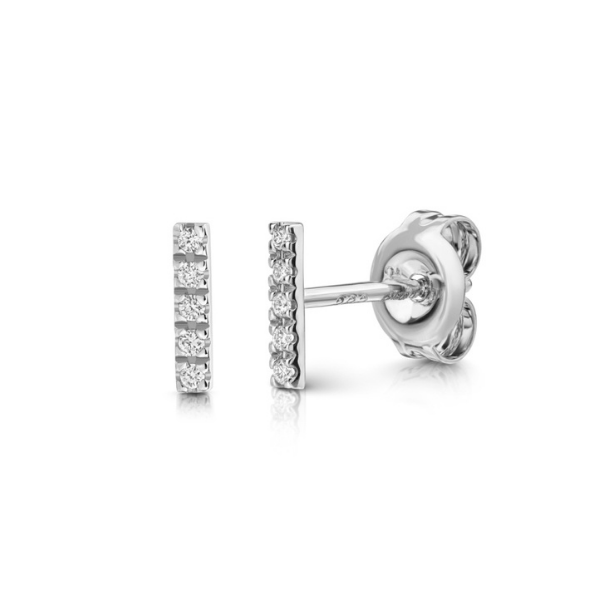 Ohrstecker Brillant länglich 14k Weißgold