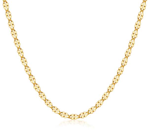 Plättchenkette 42 oder 45 cm 8k Gold Totalansicht