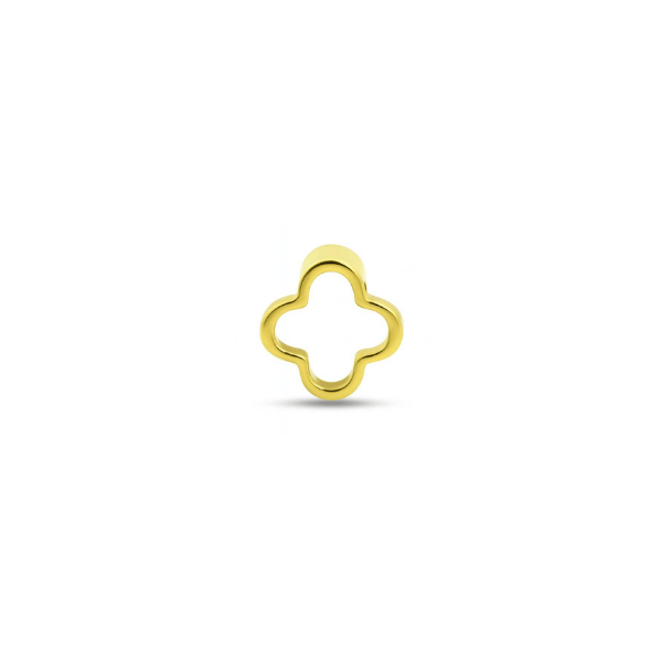 Satin 585 Kleeblatt klein 14k Gold
