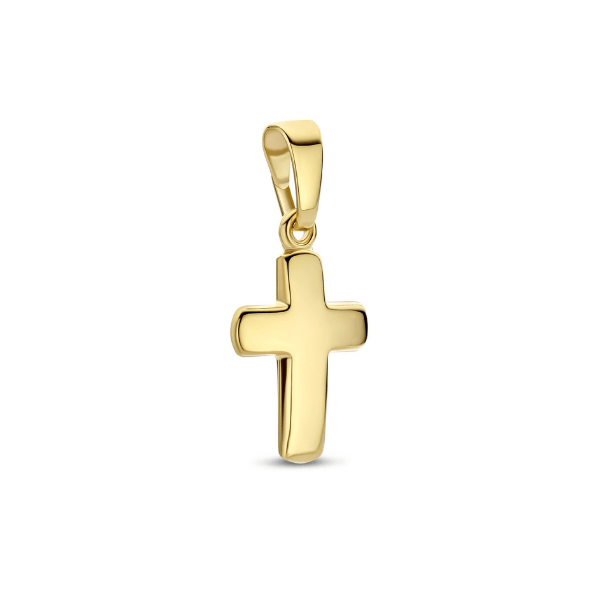 Anhänger Kreuz 14k Gold seitlich
