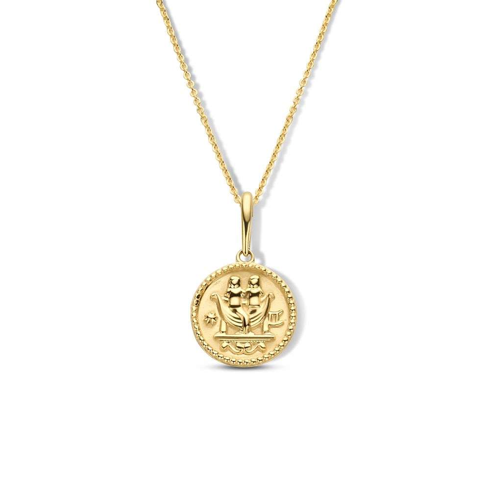Kette Sternzeichen Zwillinge 14k Gold Detail