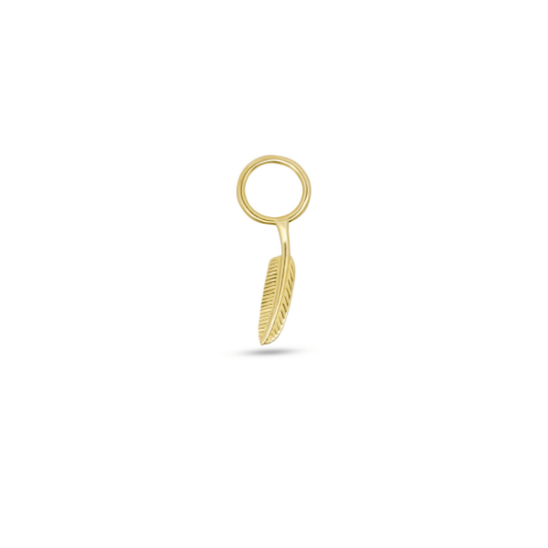 Ohrhänger Feder 14k Gold