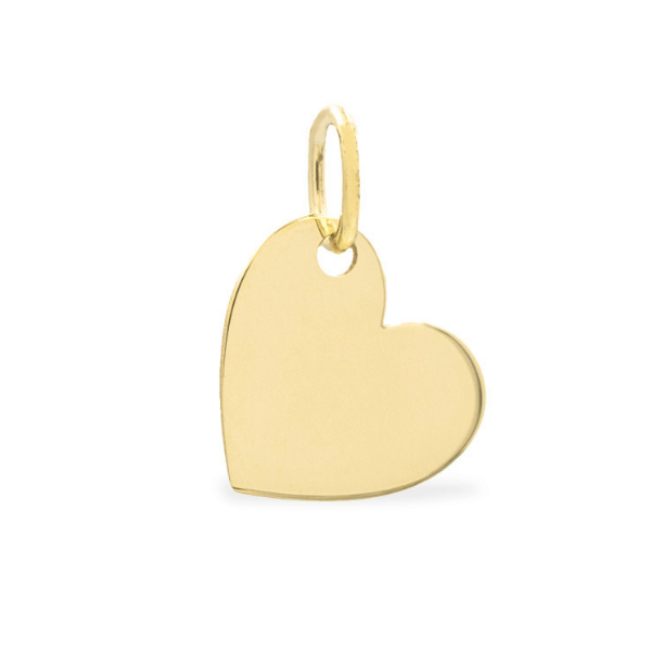 Anhänger Gravur Herz 10 mm 8k Gold