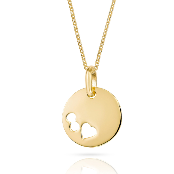 nhänger Gravur Herz & Infinity 8k Gold