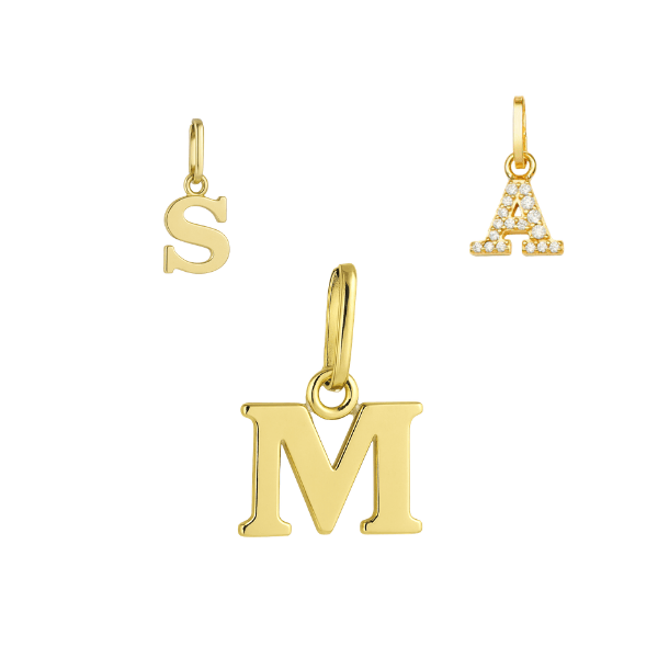 Buchstabenanhänger 8k oder 14k Gold
