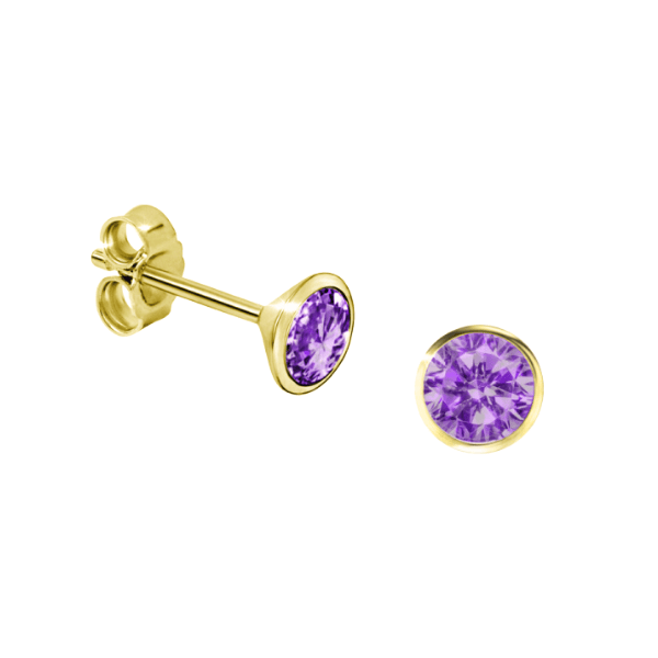Ohrstecker Amethyst 8k Gold