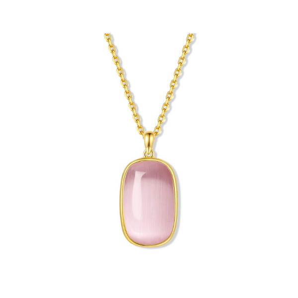 Kette Rosa 925 Silber vergoldet