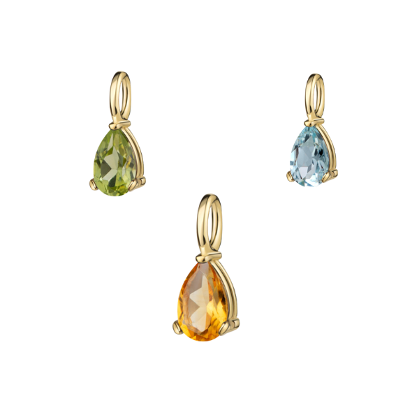Anhänger Geburtsstein Drop 8k Gold