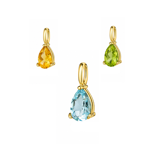 Geburtssteine Drop 8k Gold als Anhänger