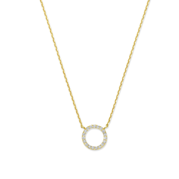 Kette Circle Zirkonia 14k Gold