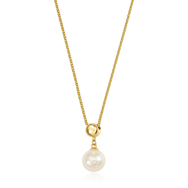 Kette Perle Totalansicht 8k Gold