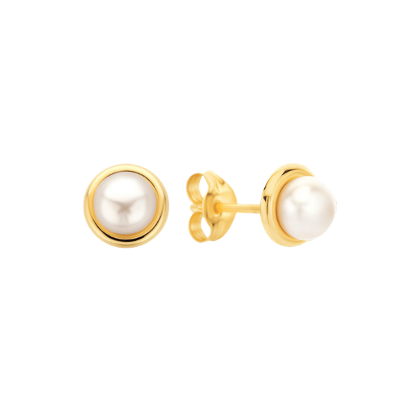 Ohrstecker Perle 4.5 mm 14k Gold