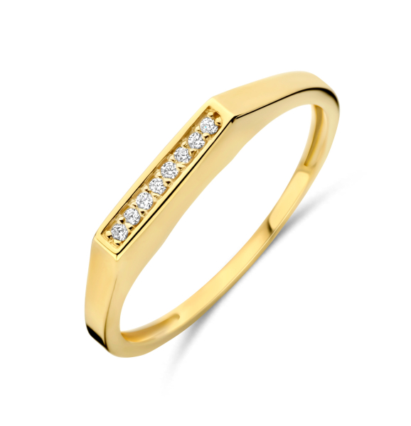 Ring Square Zirkonia 14k Gold