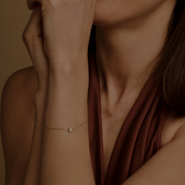 Armband Solitär Zirkonia 14k Gold Model