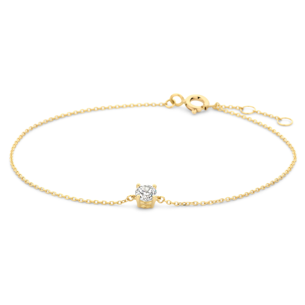Armband Solitär Zirkonia 585 Gold