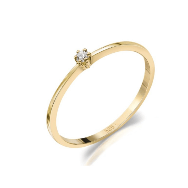 Damenring Brillant 0,03 ct. 14k Gold
