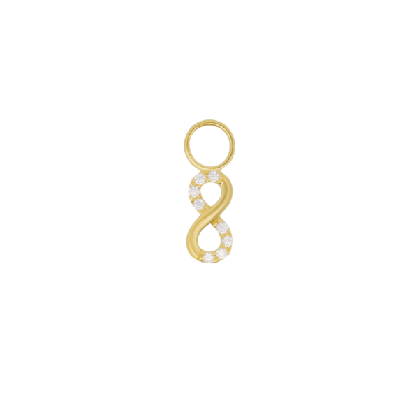 Ohrhänger Infinity Zirkonia 14k Gold