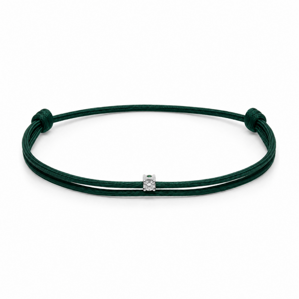 Satin Armband Lab Grown Diamant 14k Weißgold