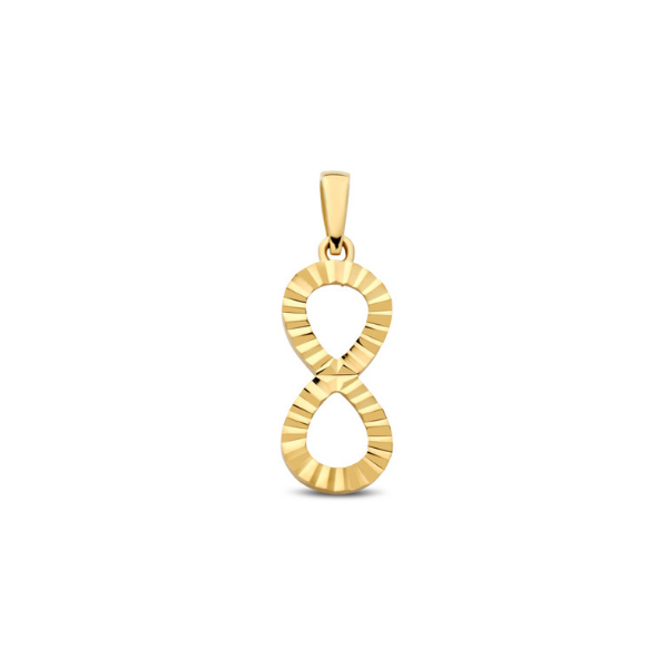 Anhänger Infinity diamantiert 14k Gold
