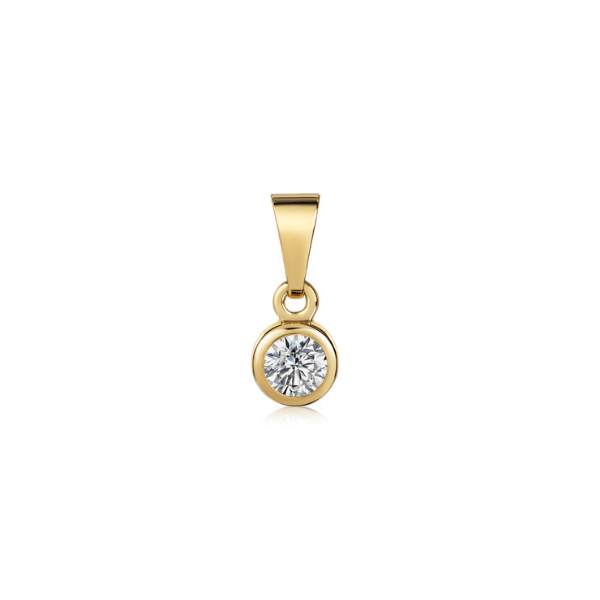 Anhänger Zirkonia 4 mm 8k Gold