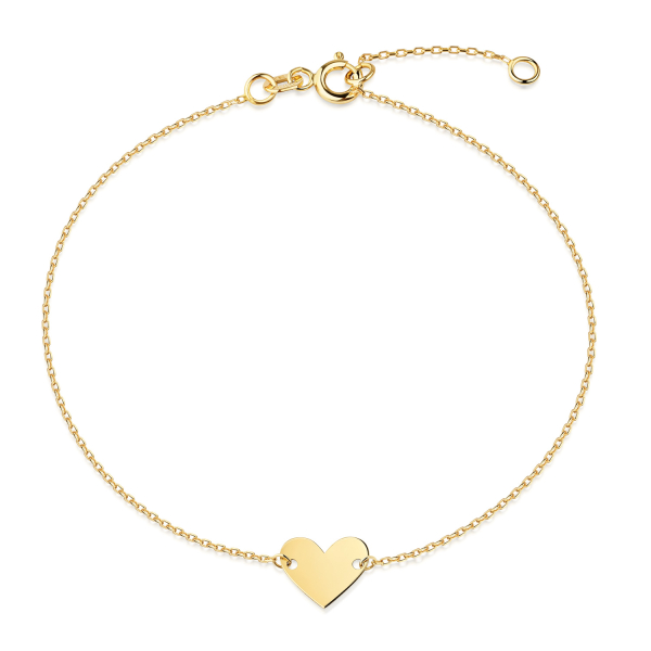 Armband Herz 9mm 8k Gold