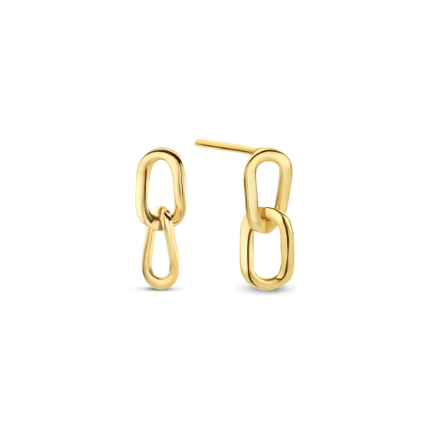 Ohrstecker Double Link 14k Gold