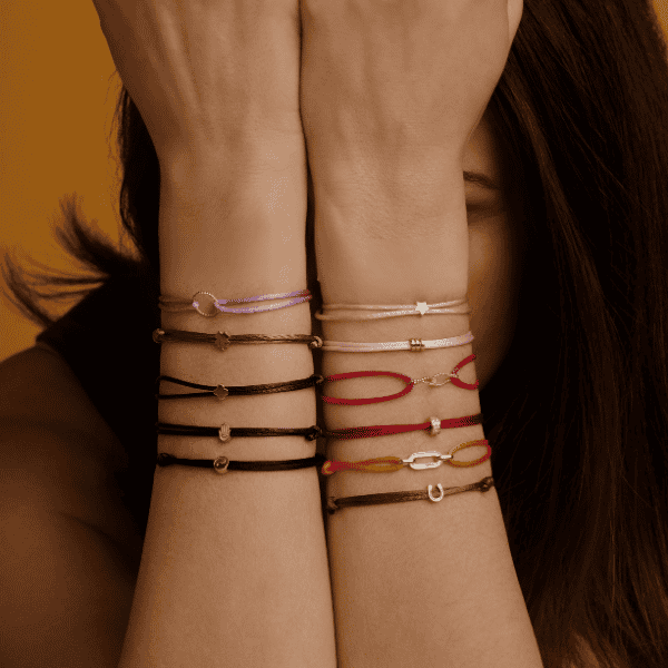 Satin Armbänder mit 14k Gold Charms