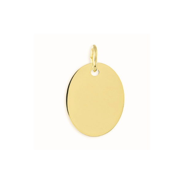 Gravur Anhänger oval 8k Gold