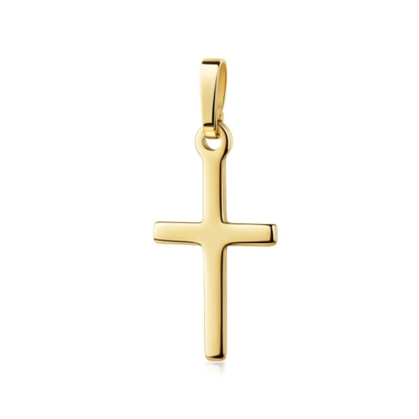 Anhänger Kreuz 15 mm 14k Gold