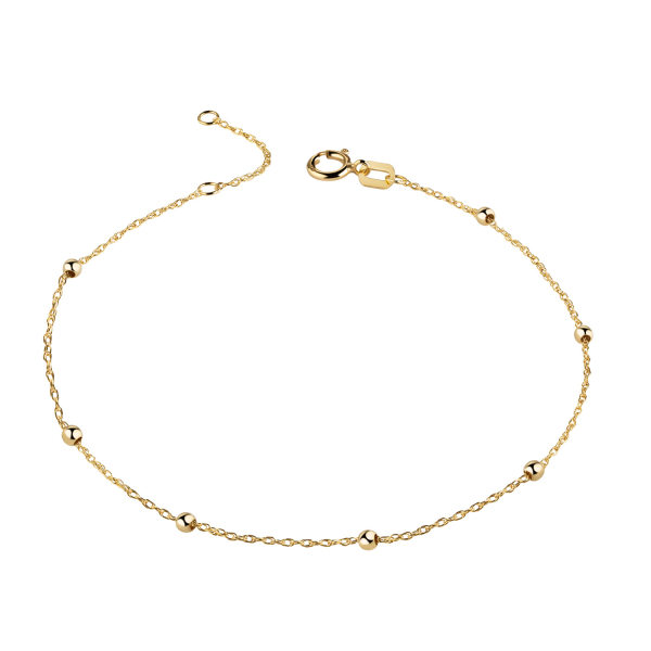 Armband Kugeln 2 mm 8k Gold