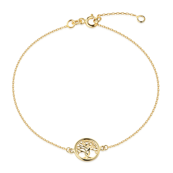 Armband Lebensbaum 8k Gold