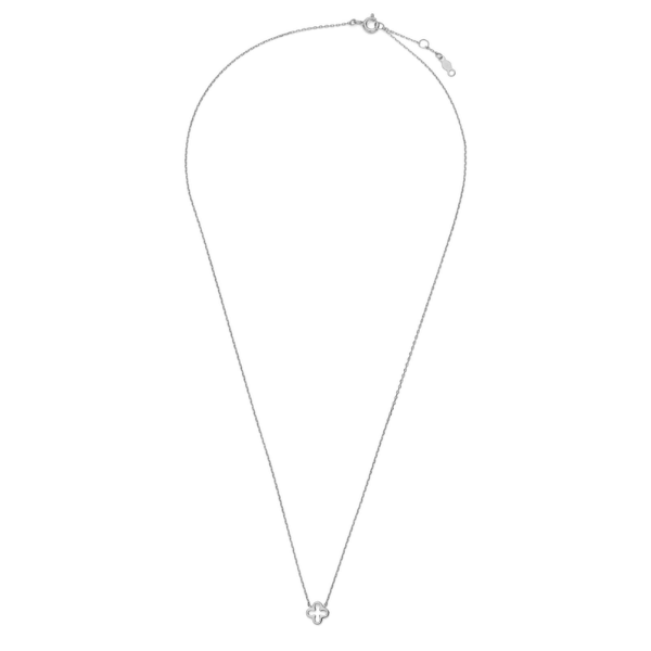 Kette Klee 14k Weißgold Totalansicht