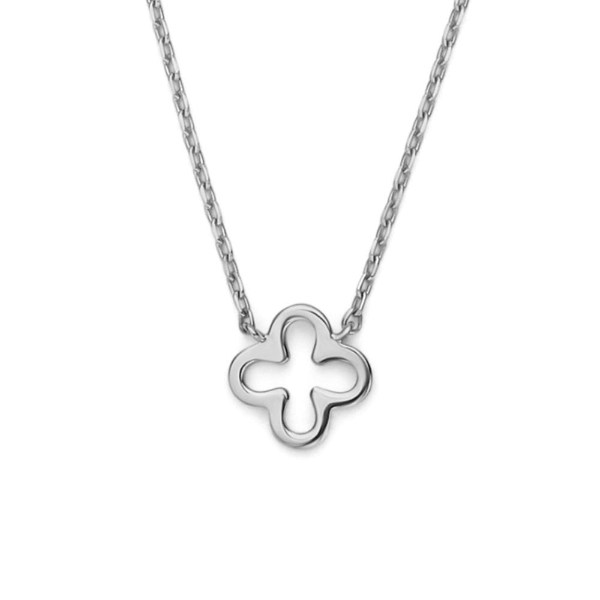 Kette Klee 14k Weißgold