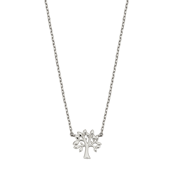 Kette Lebensbaum 14k Weißgold