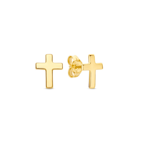 Ohrstecker Kreuz 585 Gold