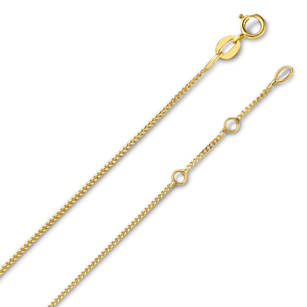 Panzerkette 1.0 mm 50 cm lang 14k Gold