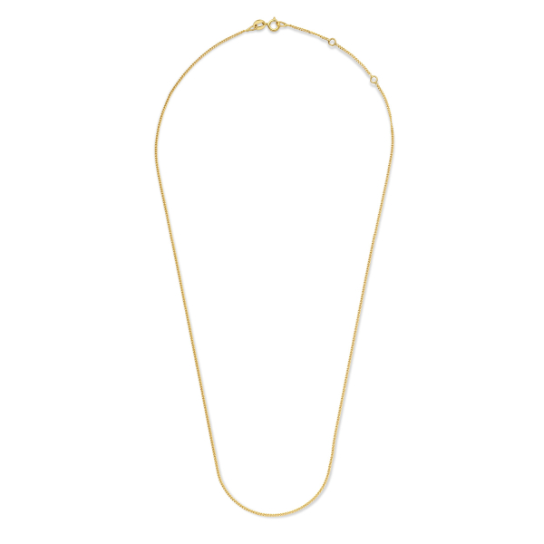 Panzerkette 1.0 mm 50 cm lang Totalansicht 14k Gold