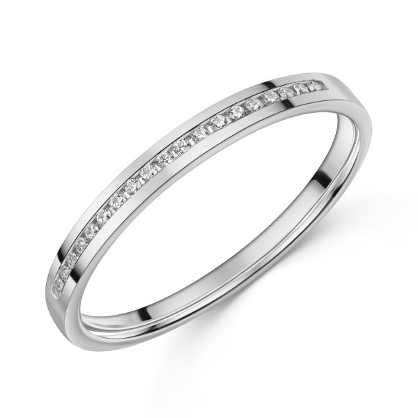 Ring Memoire Zirkonia 8k Weißgold